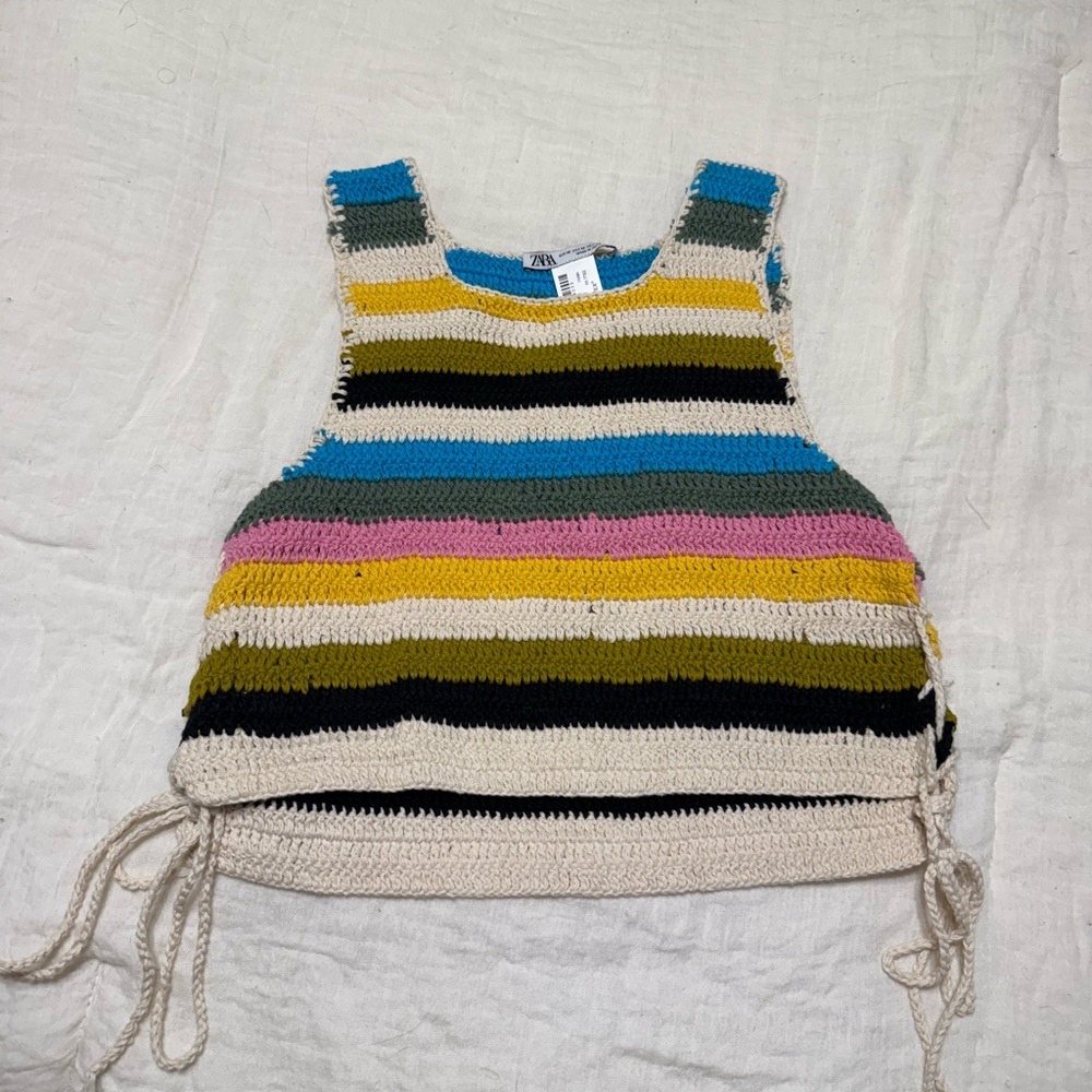 Zara Striped Knit Tank Top